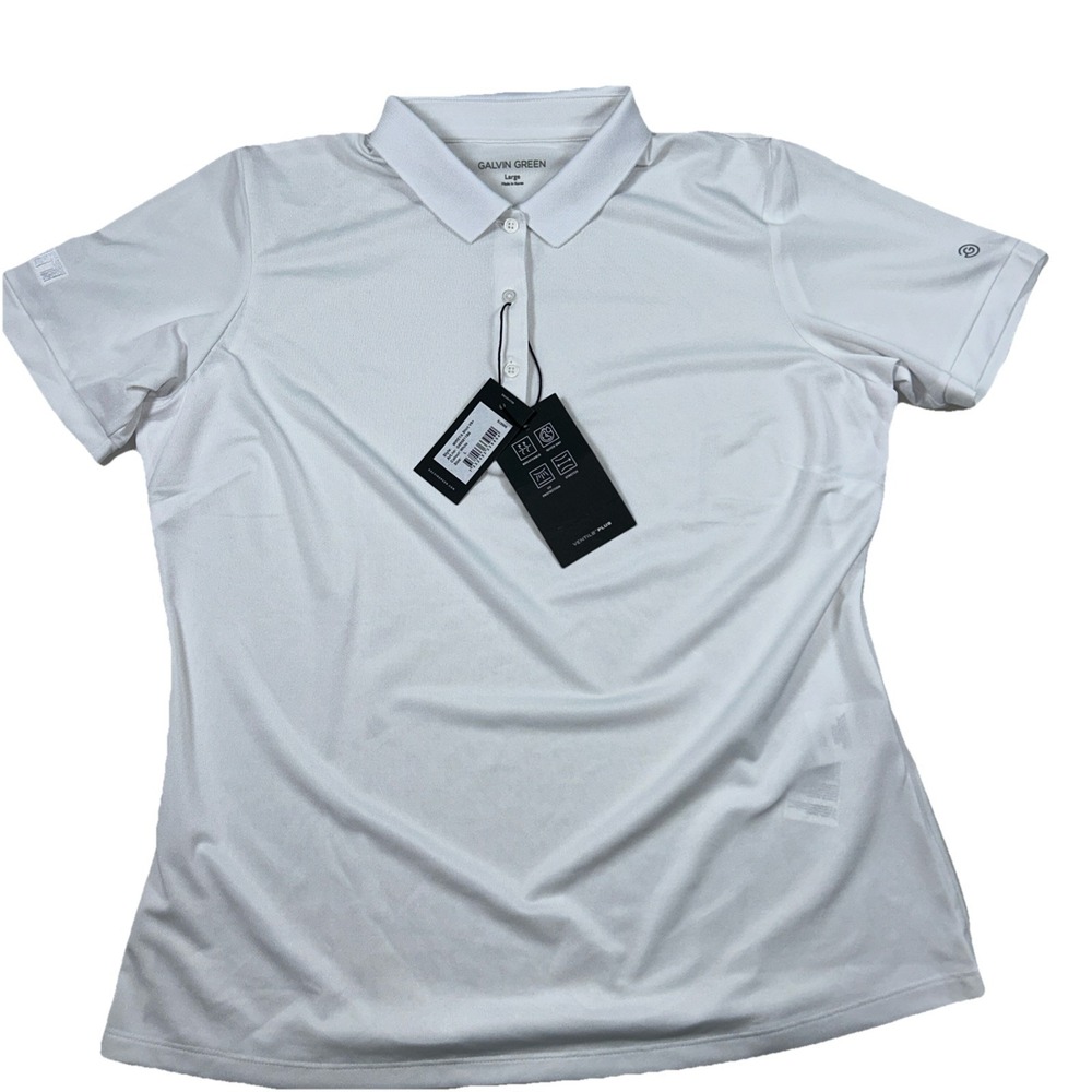 NWT‎ Galvin Green Mireya Shirt V8+ Womens Large Golf Polo Logos